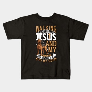 Jesus and dog - Bavarian Mountain Dog Kids T-Shirt